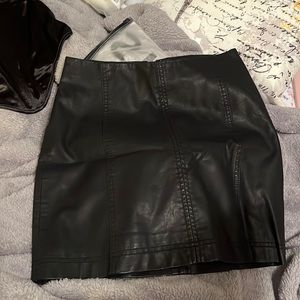Free people Leather skirt